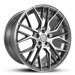 Wheel HUSSLA LIT MATTE GREY MACHINED FACE