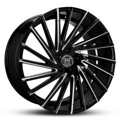 Wheel LEXANI WRAITH GLOSS BLACK MILLED EDGES