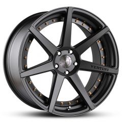 Wheel VERTINI DYNASTY SATIN BLACK GOLD BOLTS